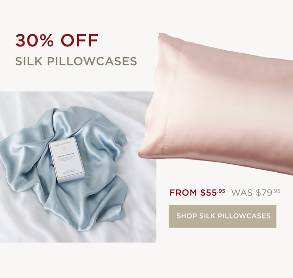 30% Off Silk Pillowcases