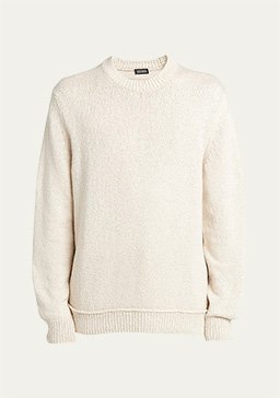 Zegna - Men's Cotton-Silk Crewneck Sweater