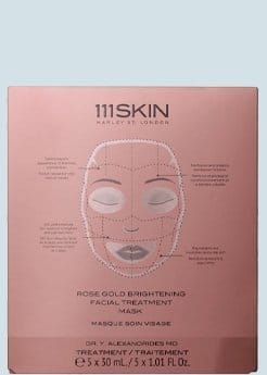 111SKIN - Rose Gold Brightening Facial Treatment Mask Box, 5 Count