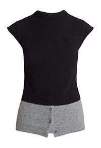 MERYLL ROGGE Buttoned Cap-Sleeve Cashmere Sweater