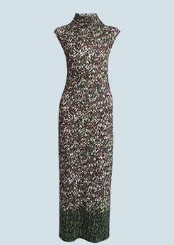 Loewe - Yarn-Print Jersey Mock-Neck Column Dress