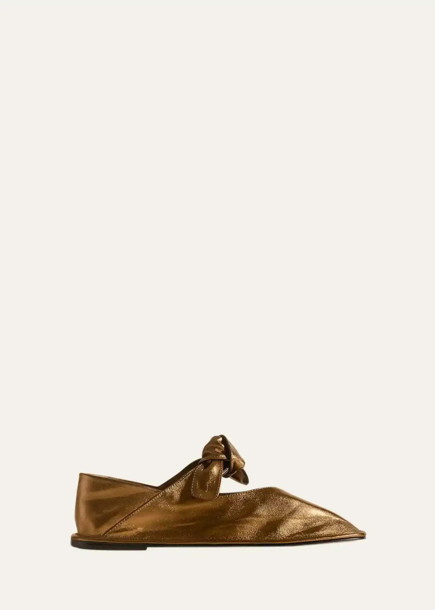 Llasada Lambskin Bow Ballerina Loafers