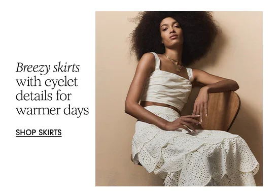 Breezy skirts with eyelet details for warmer days - Shop Skirts