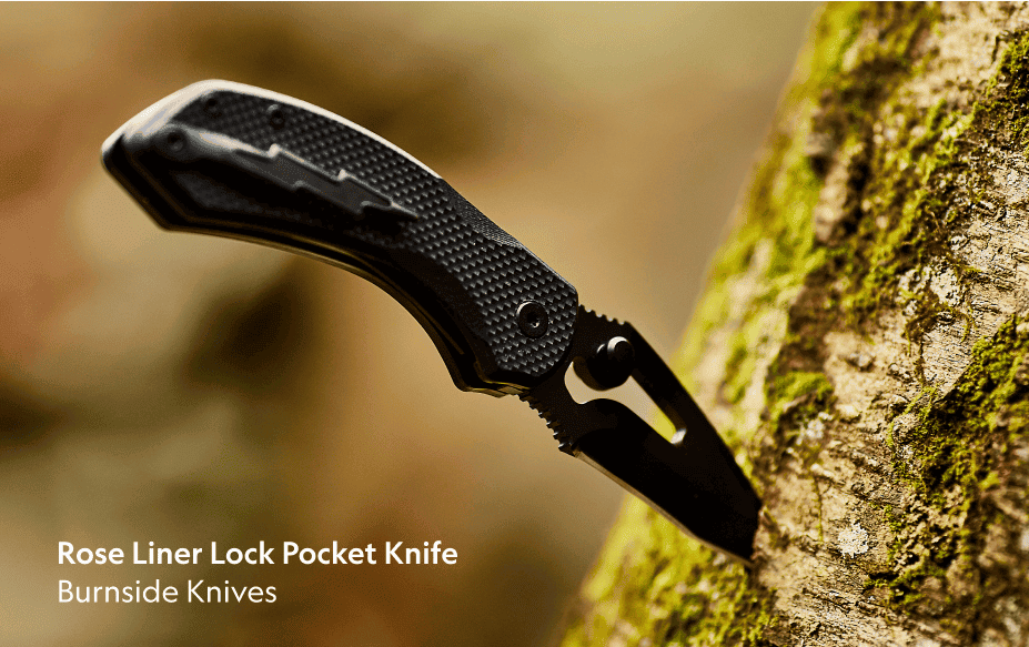 Rose Liner Lock Pocket Knife