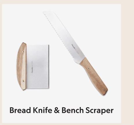 Bread Knife & Bench Scraper Set
