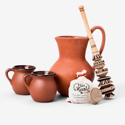 Authentic Mexican Hot Chocolate Jug Set
