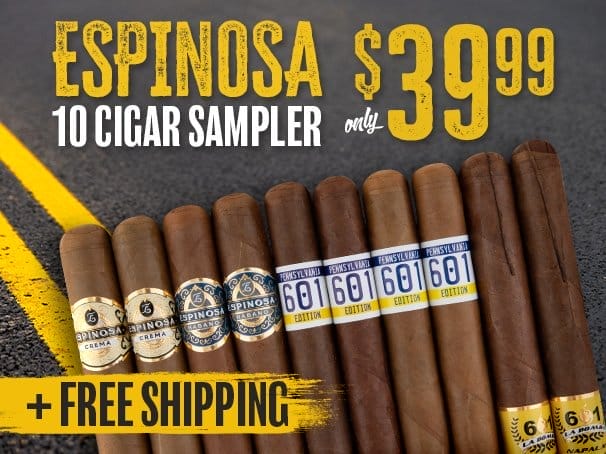 Espinosa 10 Cigar Sampler Only \\$39.99 + Free Shipping!