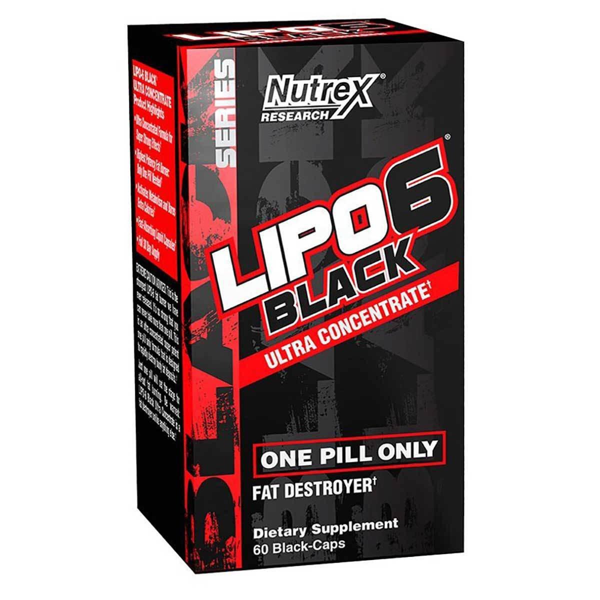 Image of Nutrex Research Lipo 6 Black Ultra Concentrate 60 Black Capsules