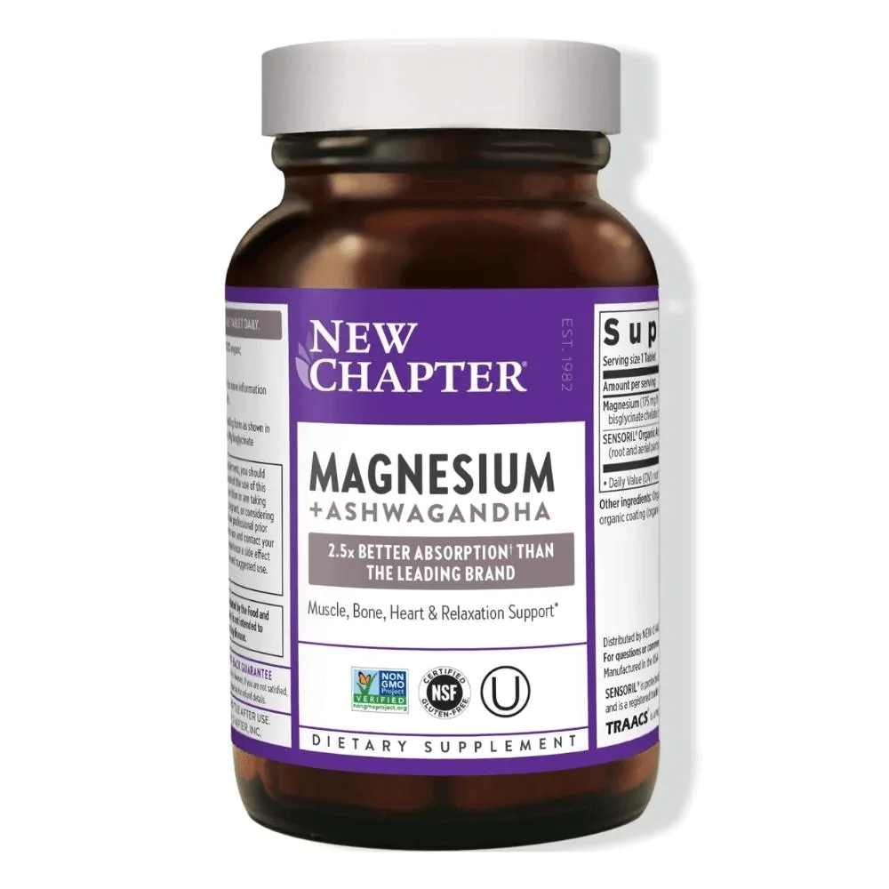 Image of New Chapter Magnesium + Ashwagandha 60 Tablets