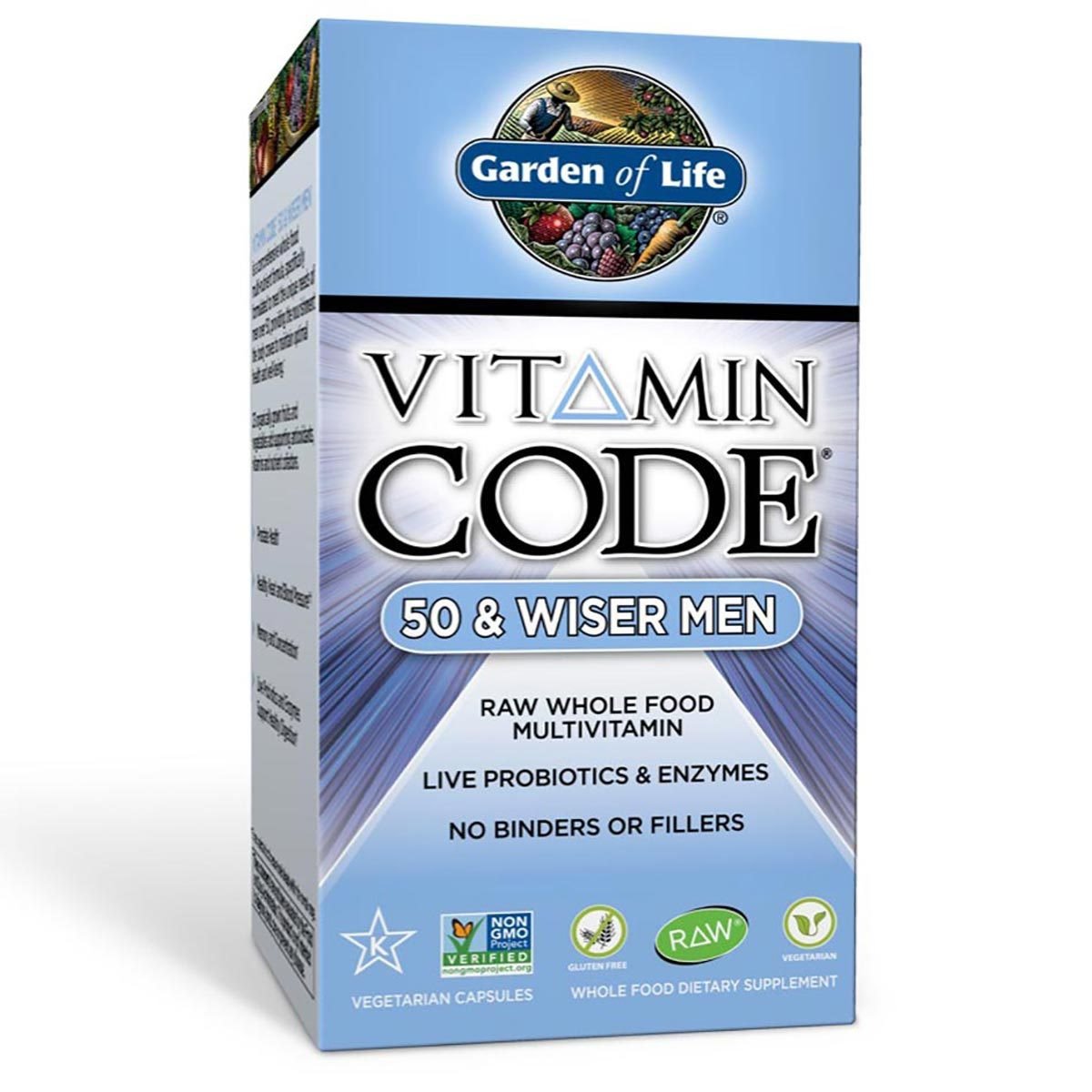 Image of Garden of Life Vitamin Code 50 and Wiser Mens Formula 240 Vege Caps