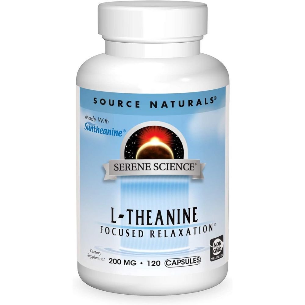 Image of Source Naturals L-Theanine 200mg 120 Capsules