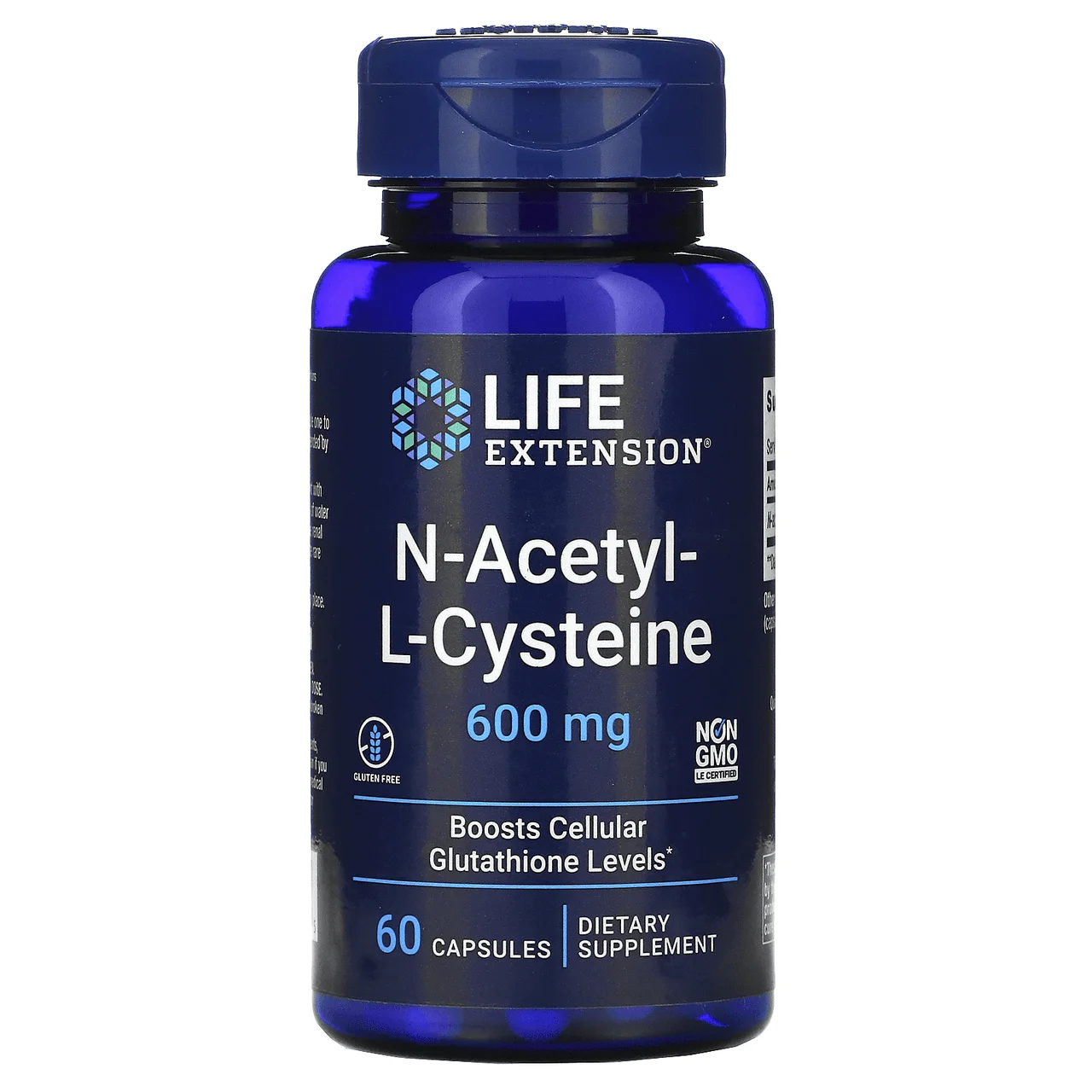 Image of Life Extension N-Acetyl Cysteine 600 mg 60 Caps