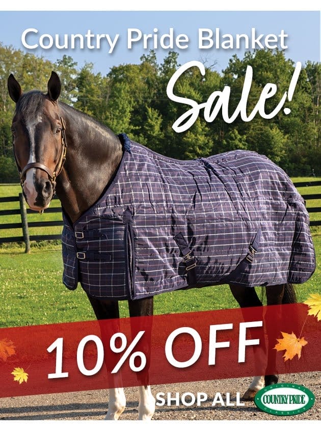 Extra 10% off country pride blankets - discount will show in cart