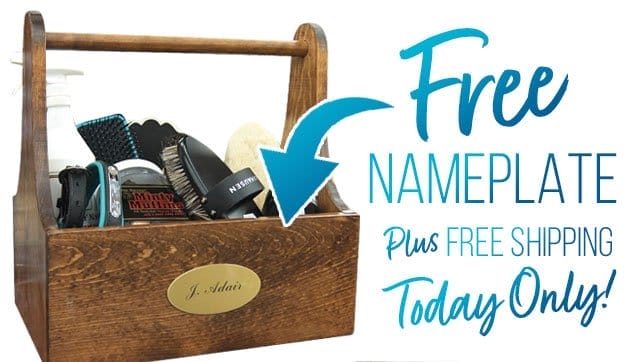 Free nameplate with wood tack caddy - plus free shipping today only