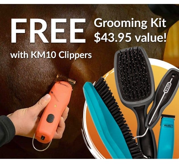 Free grooming kit with wahl km10 clippers