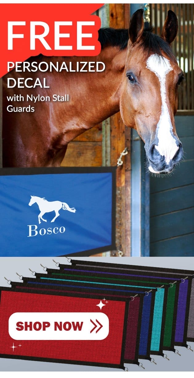 Free decal with nylon stall guards