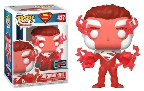 Image of Superman Red Funko Pop! Superman (Red) (2022 Fall Convention) (Shared Sticker) (Pre-Order)