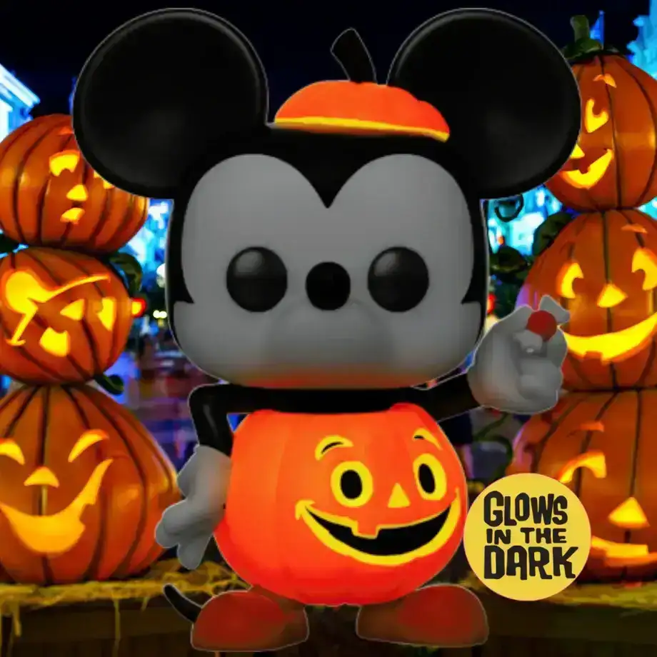 Image of Disney Halloween Funko Pop! Mickey Mouse (Jack-O’-Lantern) (GITD) #1218 (Pre-Order)