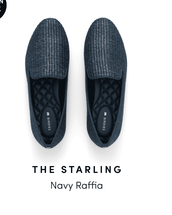 Starling in Navy Raffia