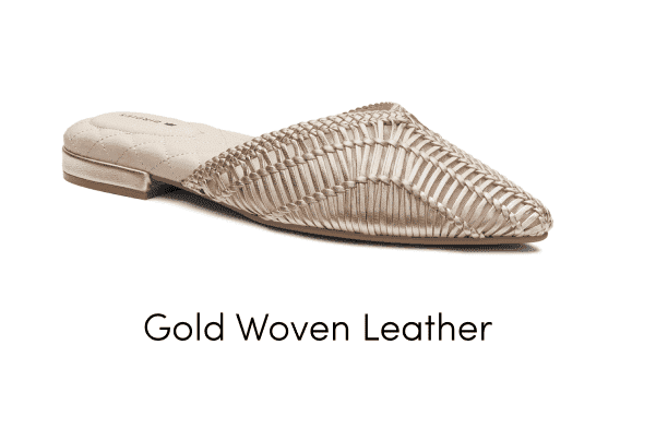 Swan in Gold Woven Leather