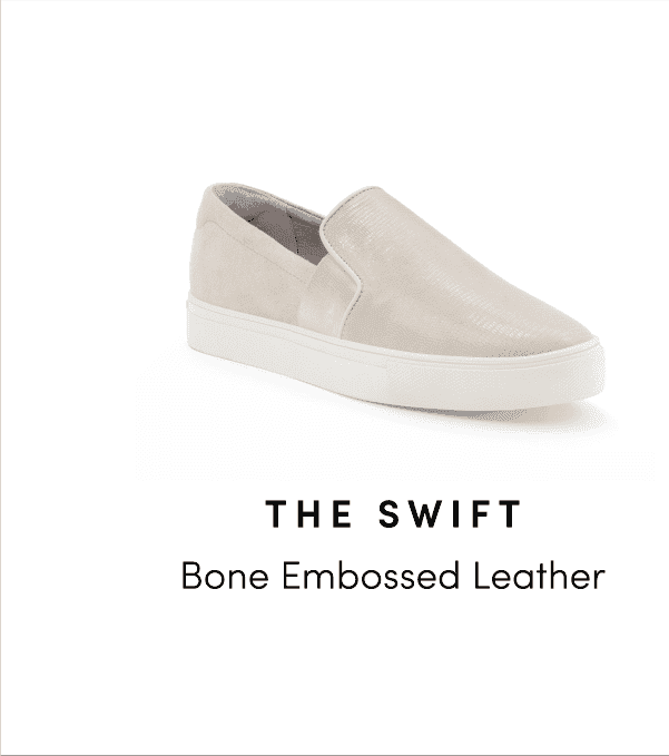 Swift in Bone Embossed Leather