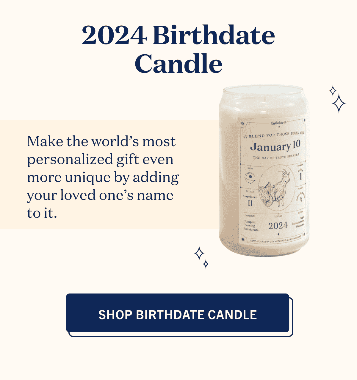 Shop Birthdate Candle