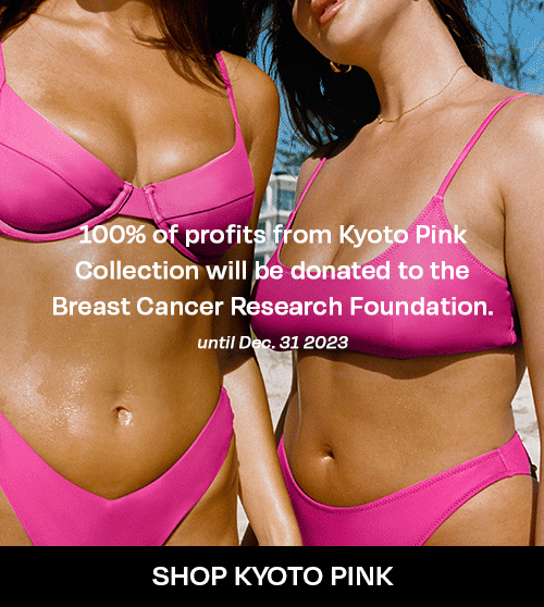100% of profits from Kyoto Pink Collection will be donated to the Breast Cancer Research Foundation.