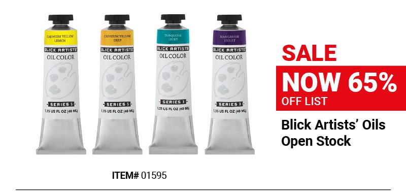 Blick Artists' Oils Open Stock Sale Now 65% Off List