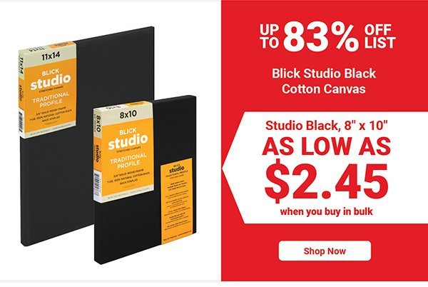 Blick Studio Black Cotton Canvas