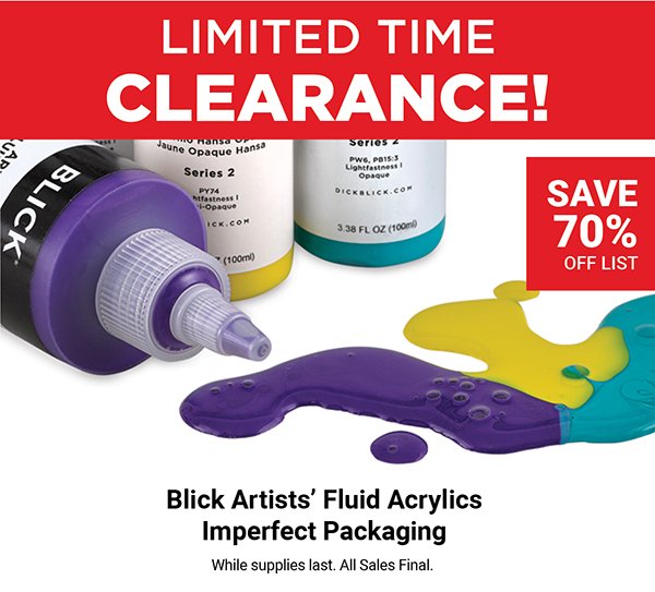 Limited-Time Clearance! Blick Artists’ Fluid Acrylics - Shop Now