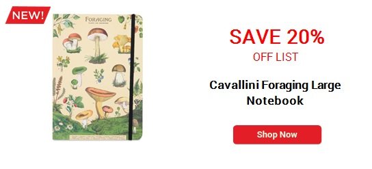 Cavallini Foraging Large Notebook