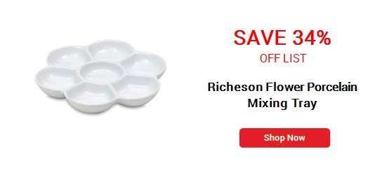 Richeson Flower Porcelain Mixing Tray