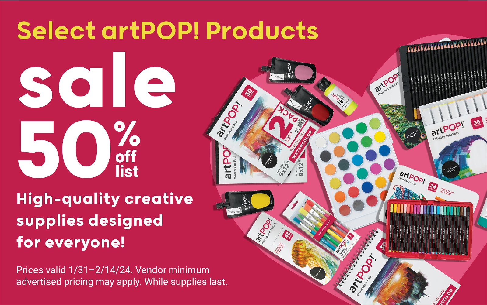 Select artPOP! Products Sale 50% off list