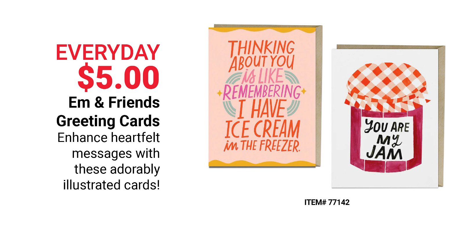Everyday \\$5.00: Em & Friends Greeting Cards