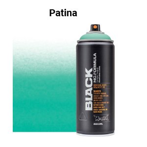 Montana Black Spray Paint - Patina, 400 ml can