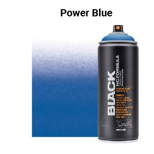 Montana Black Spray Paint - Power Blue, 400 ml can