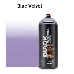 Montana Black Spray Paint - Blue Velvet, 400 ml can