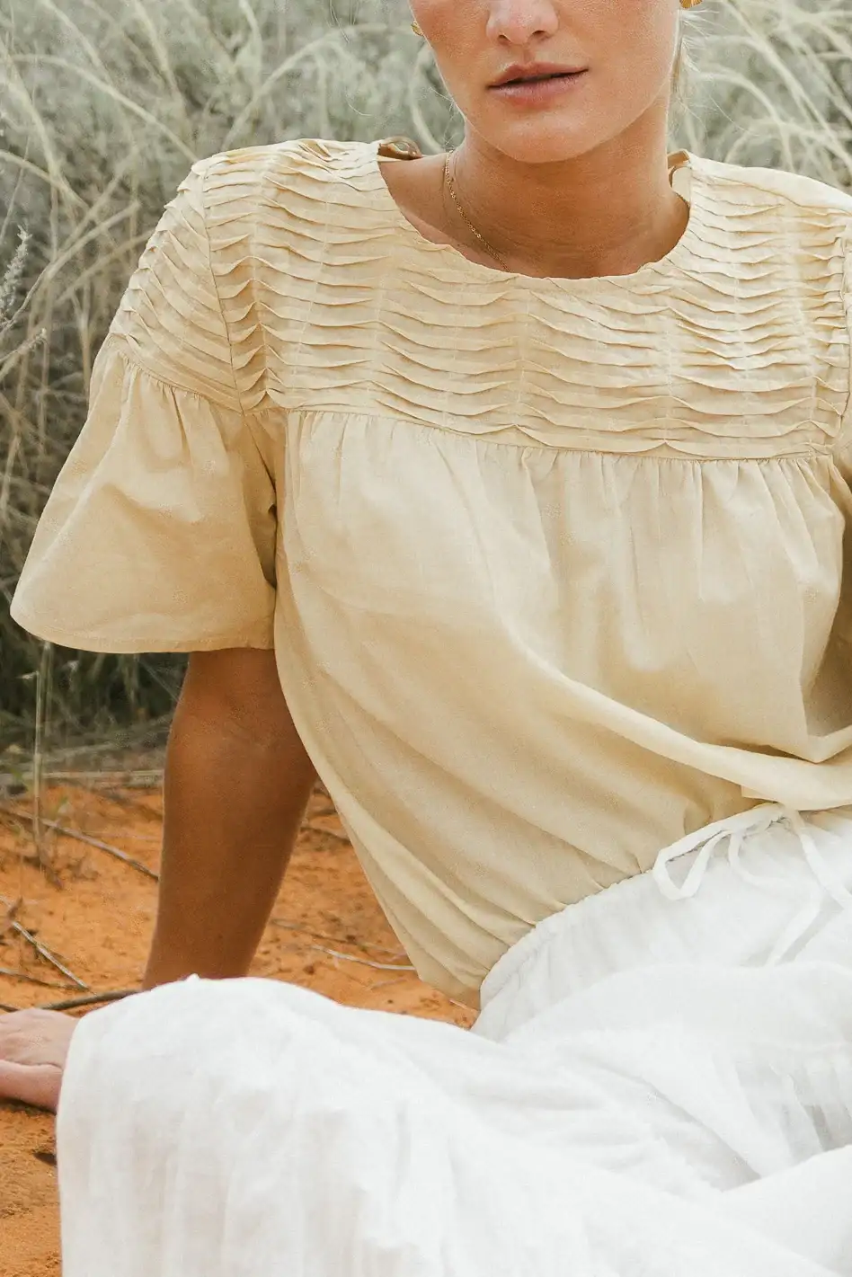 Image of Mariana Blouse in Sand