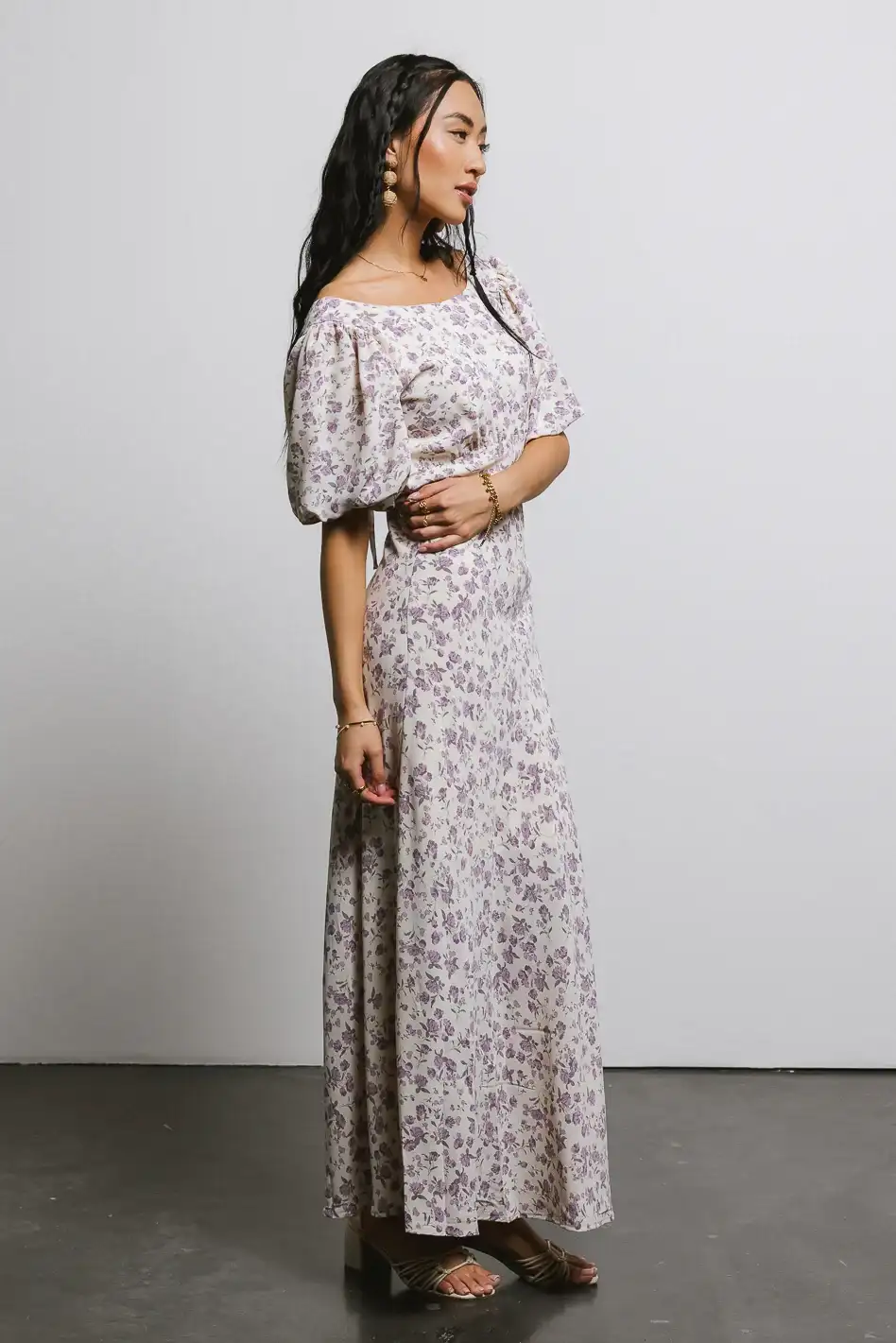 Image of Zuri Floral Dress in Lilac