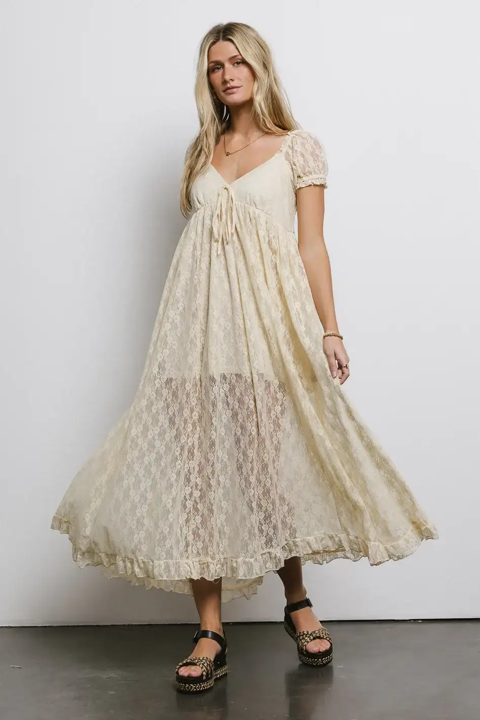 Image of Bailey Lace Dress in Ivory