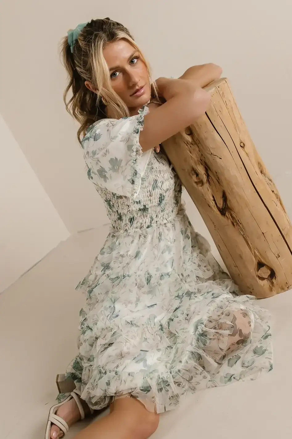 Image of She Gets The Flowers Midi Dress