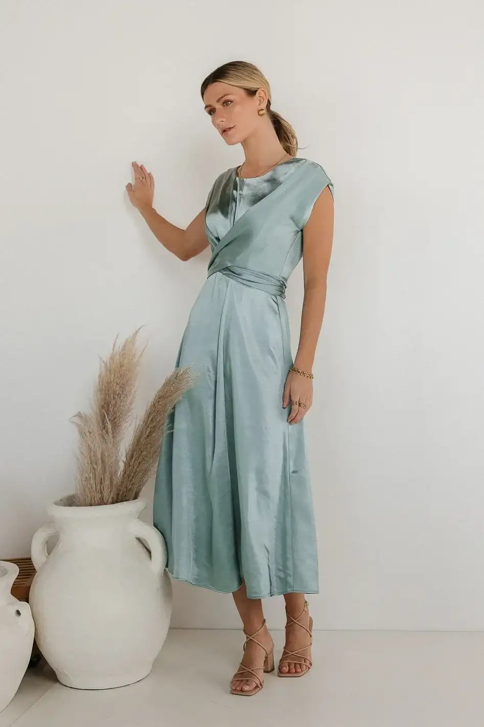 Image of Rosalind Midi Dress in Blue
