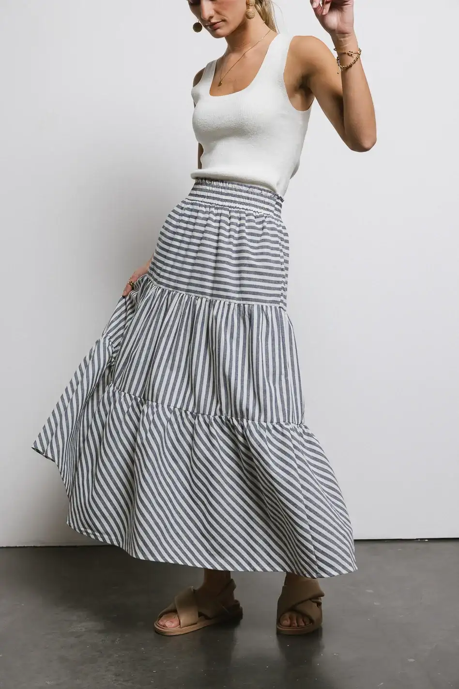 Image of Ivy Striped Skirt