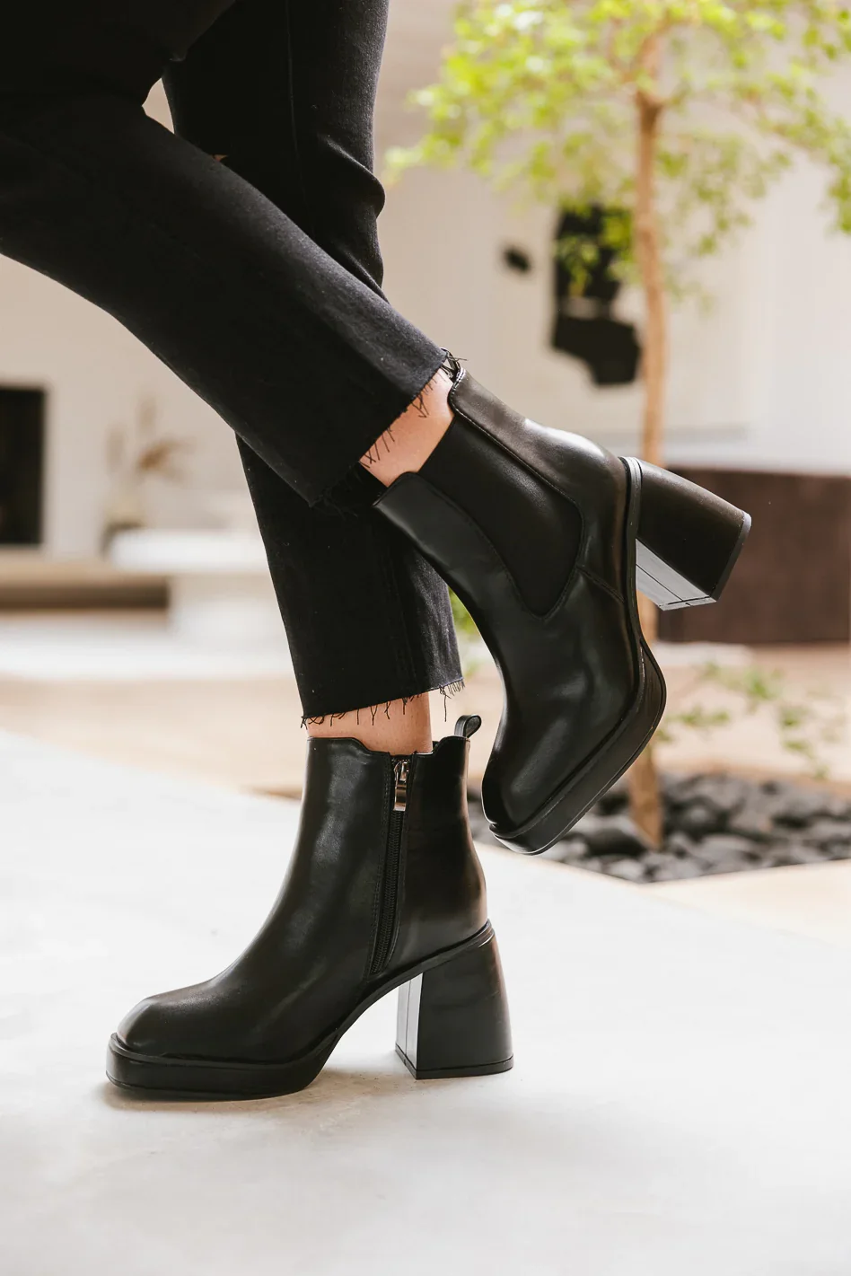 Image of Fallon Heeled Boots in Black - FINAL SALE