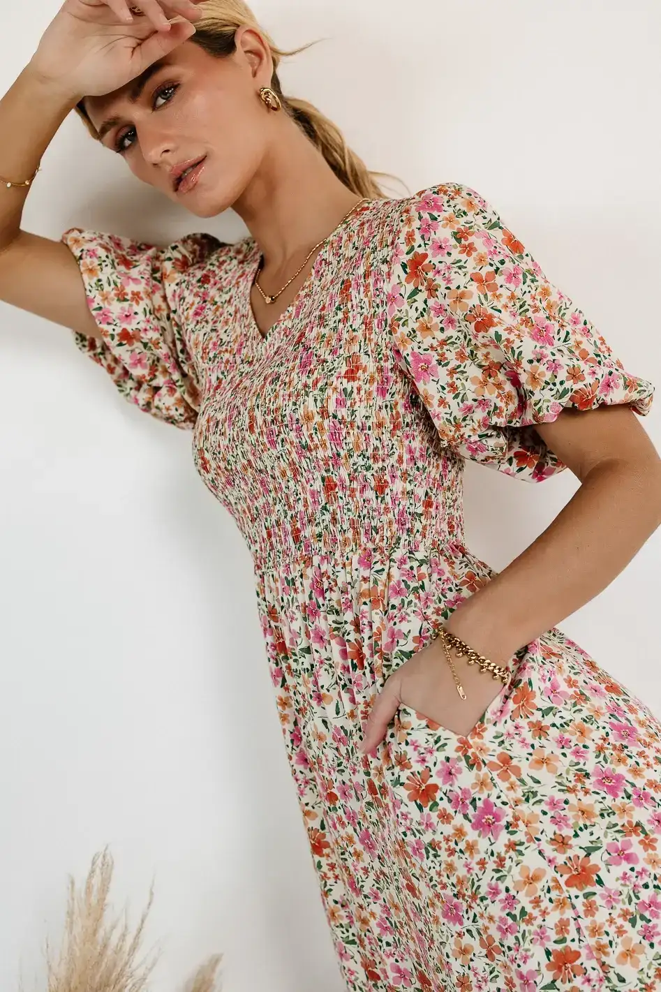 Image of Jolie Smocked Floral Dress