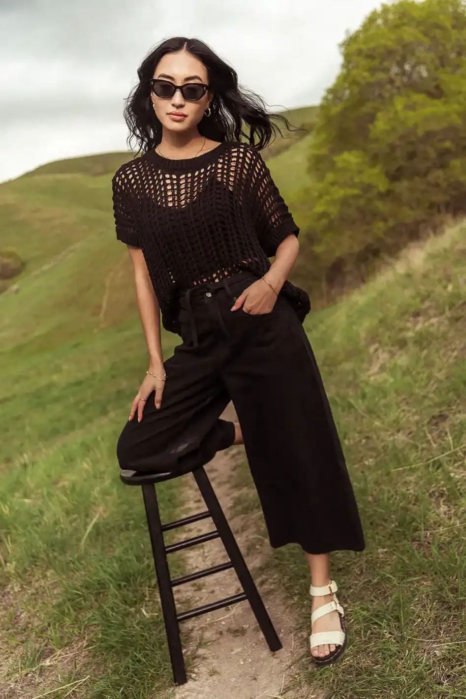 Image of Bruce Culottes in Black