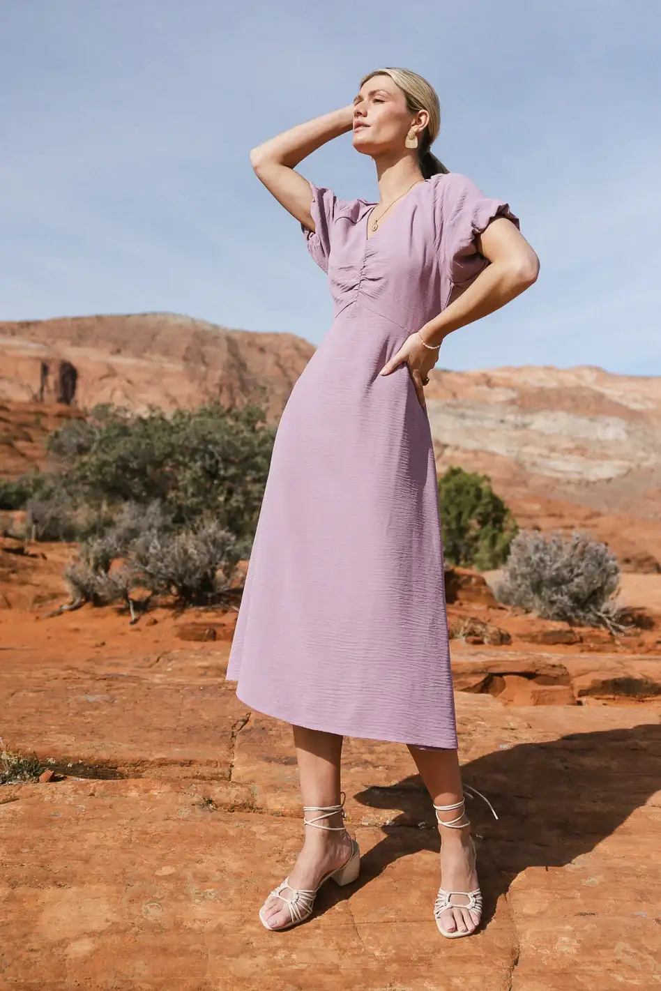 Image of Maeve Midi Dress in Lavender