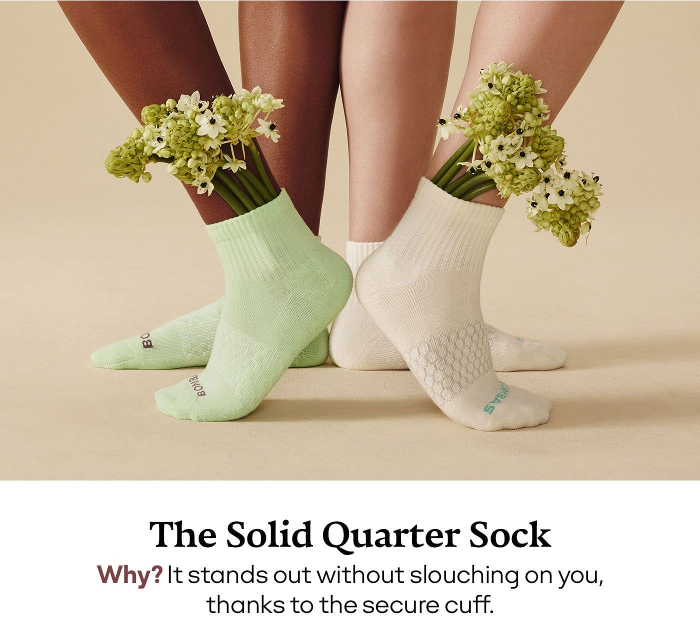 The Solid Quarter Sock | Why? It stands out without slouching on you, thanks to the secure cuff.