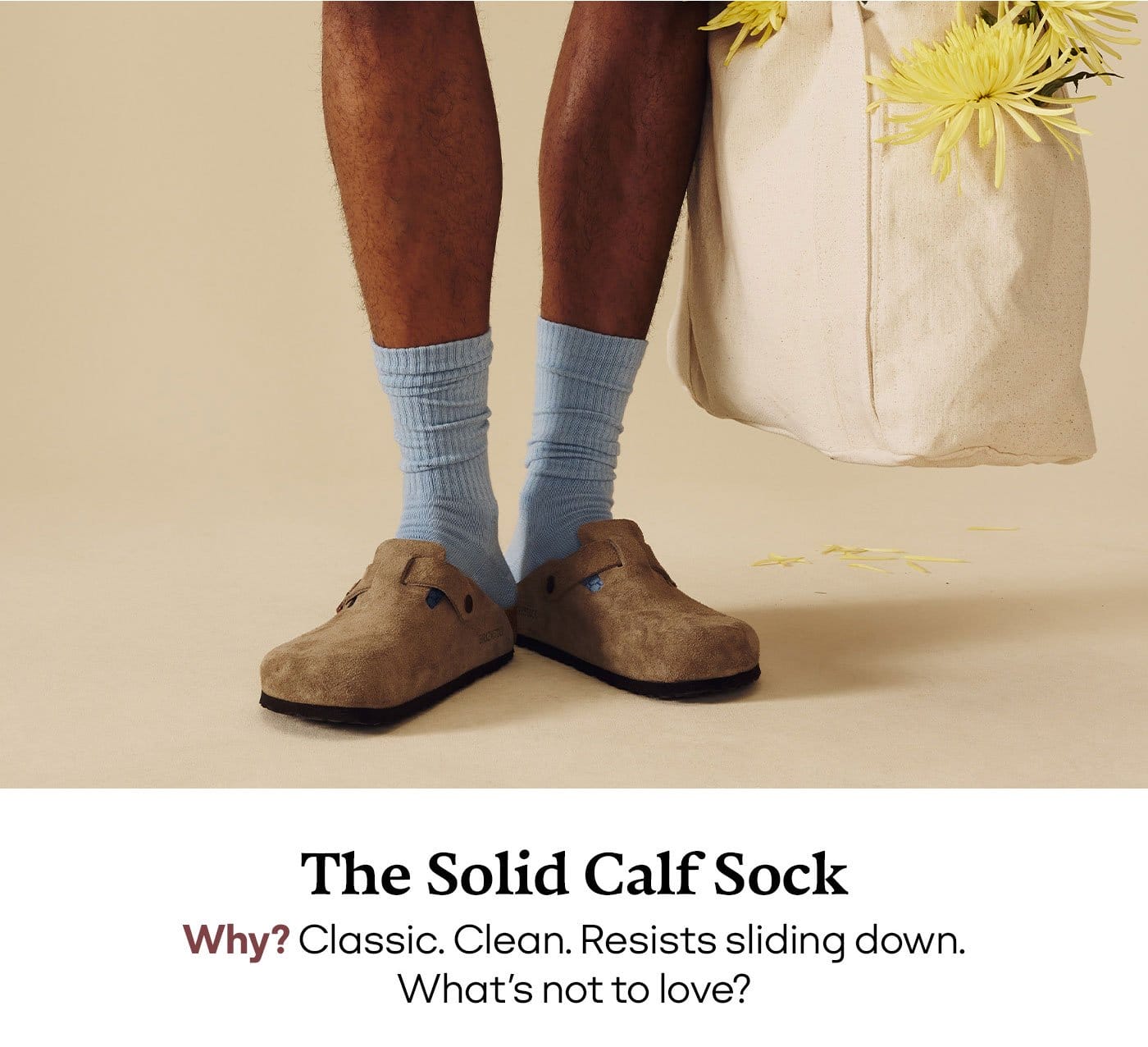The Solid Calf Sock | Why? Classic. Clean. Resists sliding down. What's not to love?