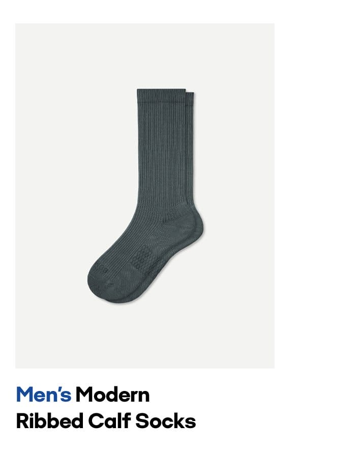 Men's Modern Ribbed Calf Socks
